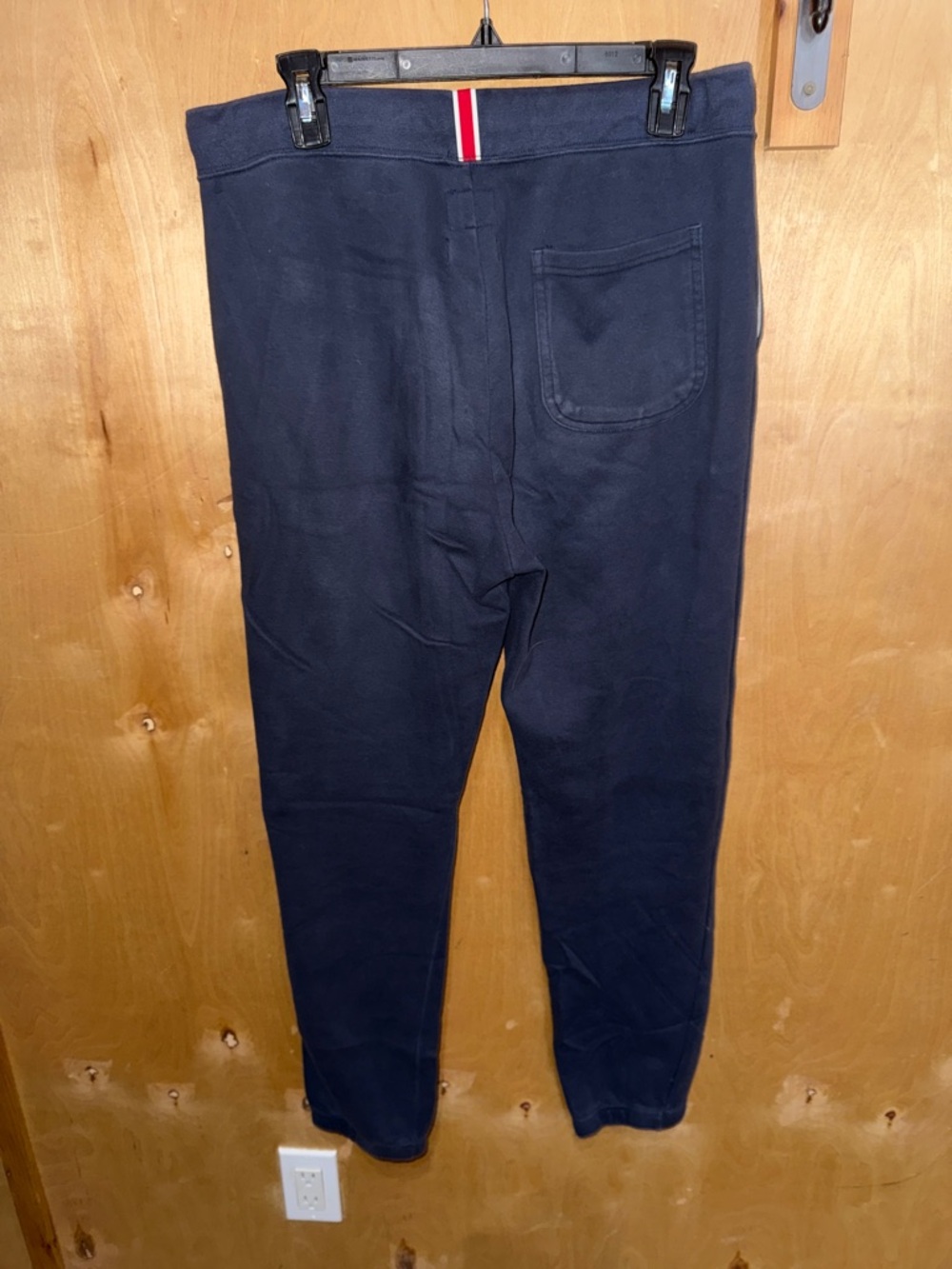 Tracksmith Navy Drawstring Joggers with Subtle Logo - Picture 2 of 4